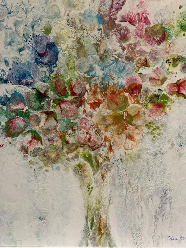 Whispering Blossoms — original artwork by Tasha Tau