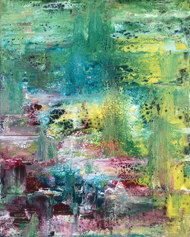 Blossoming Pond — original artwork by Tasha Tau